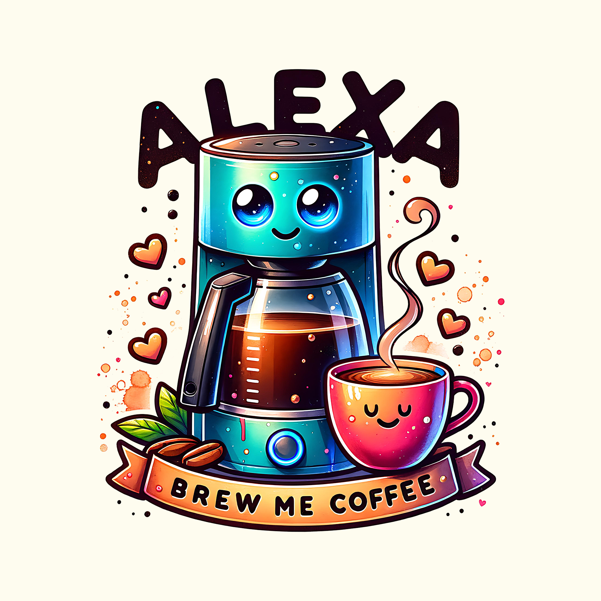 Alexa Brew Me Coffee (Oversized Fit)