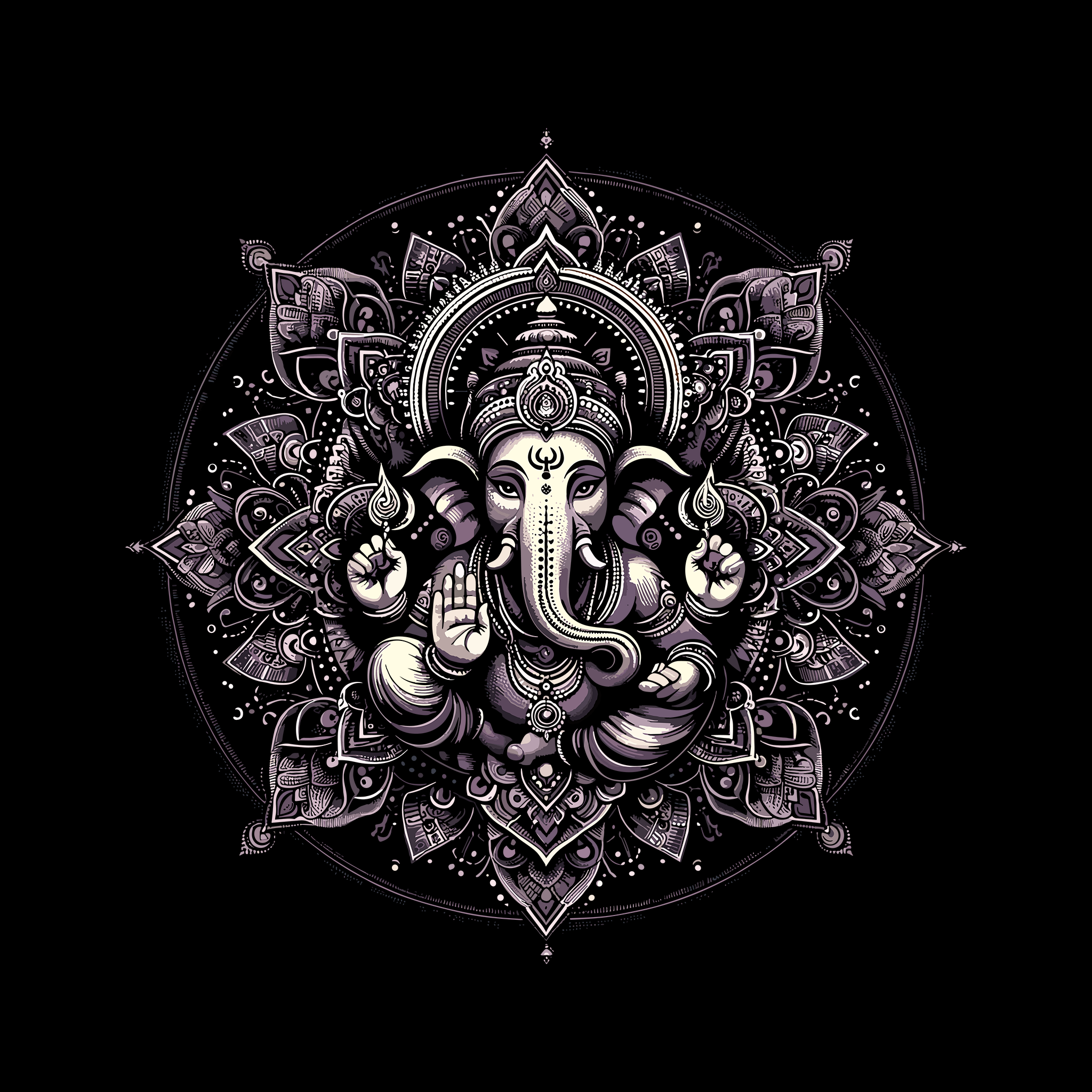 Divine Mandala Ganesha (Oversized Fit)