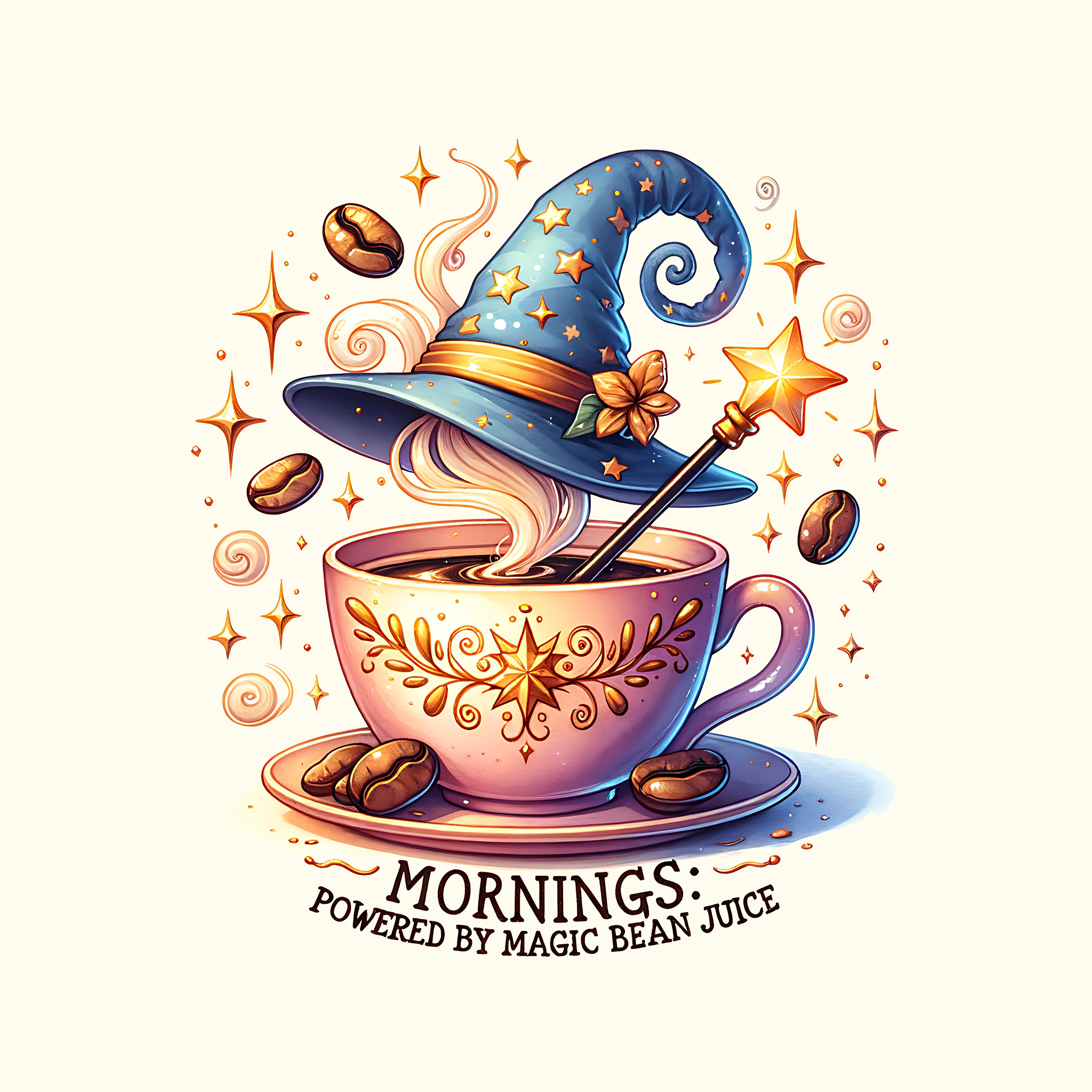 Mornings: Powered By Magic Bean Juice (Oversized Fit)