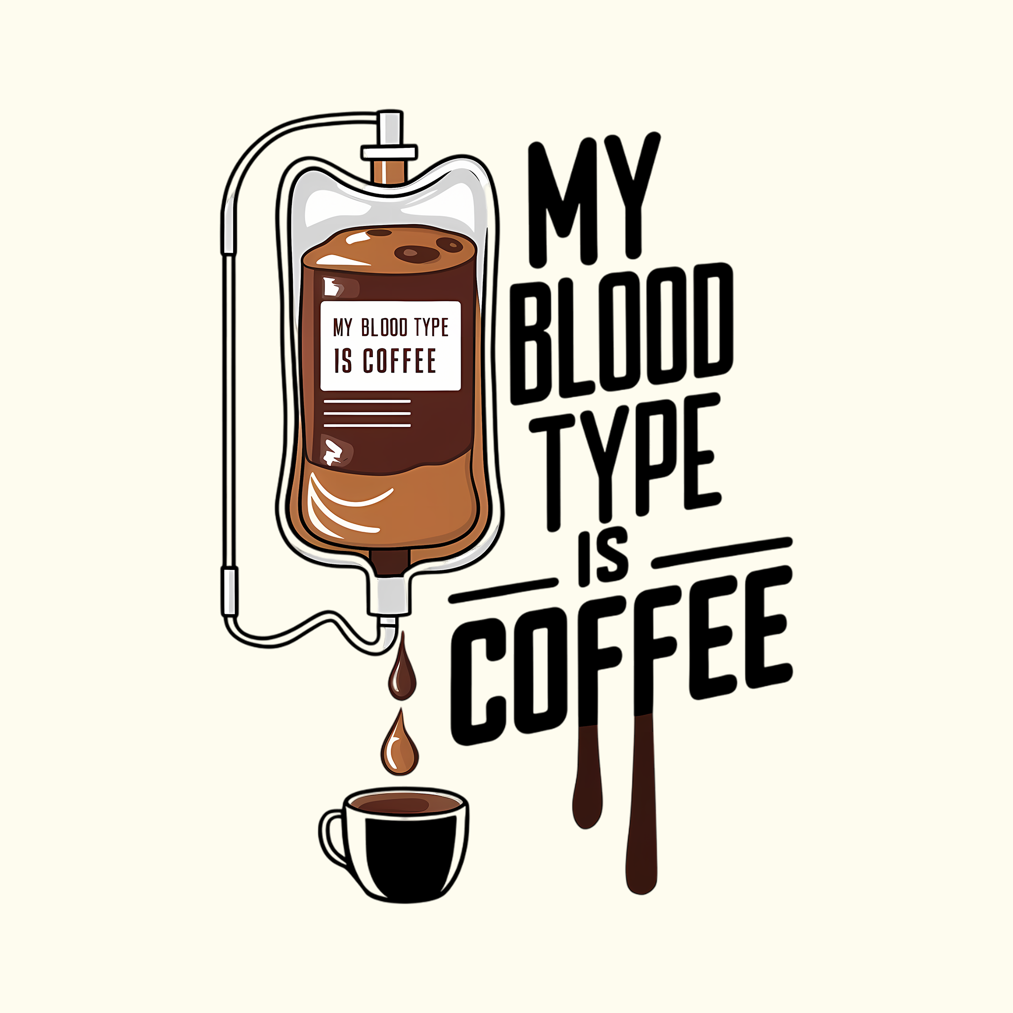 My Blood Type Is Coffee (Oversized Fit)